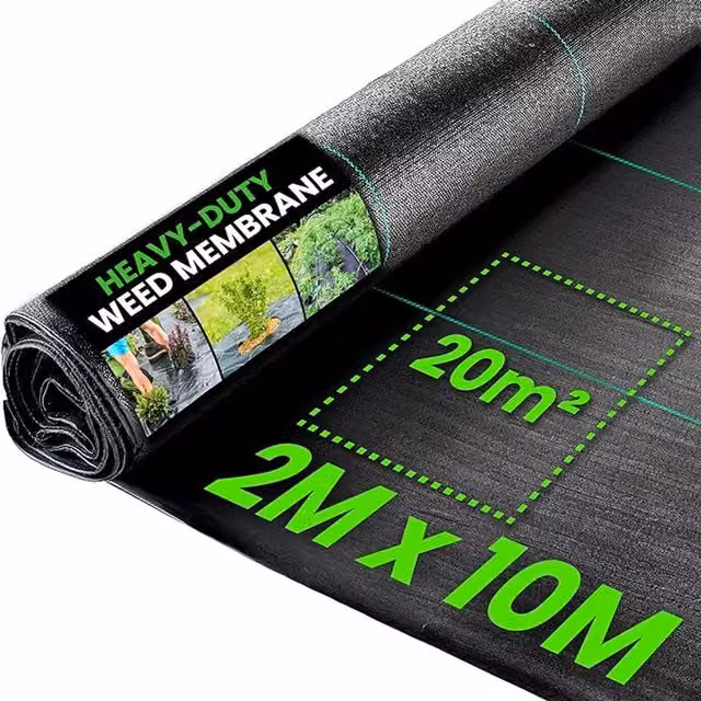 Green Thumbz Heavy Duty Black Weed Membrane Landscape Ground Cover