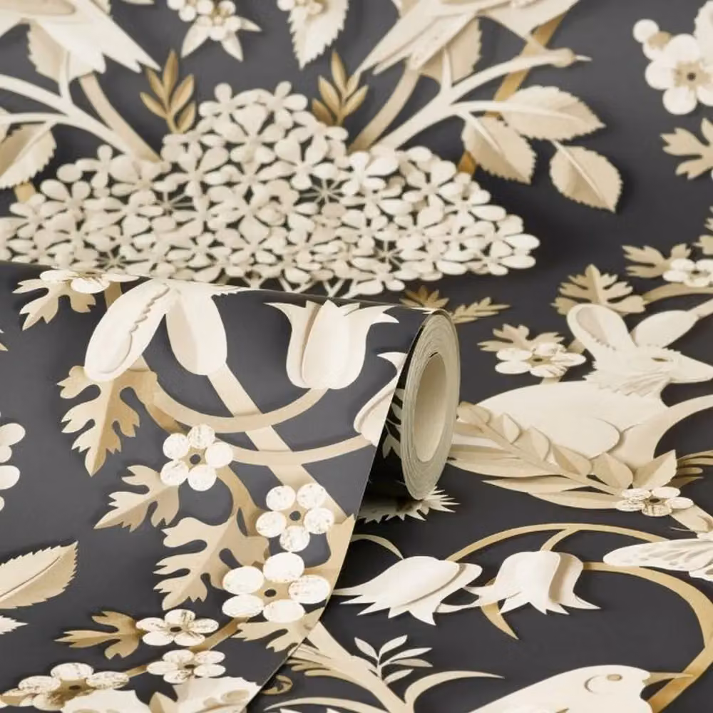 Fine Décor Woodland Botanical Wallpaper in Grey and Anthracite – 2