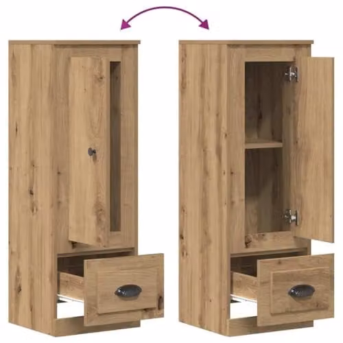 vidaXL Highboard in Artisan Oak, Brown, W/D/H: 36 x 35.5 x 103.5 cm – 2