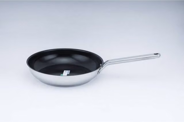 Tower Silver Ceramic Stainless Steel and Aluminium Frying Pan, 28 cm