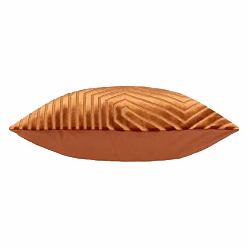 Paoletti Evoke Velvet Square Cushion in Red, Gold and Orange, W/D/H: 45 x 45 x 45 cm – 2