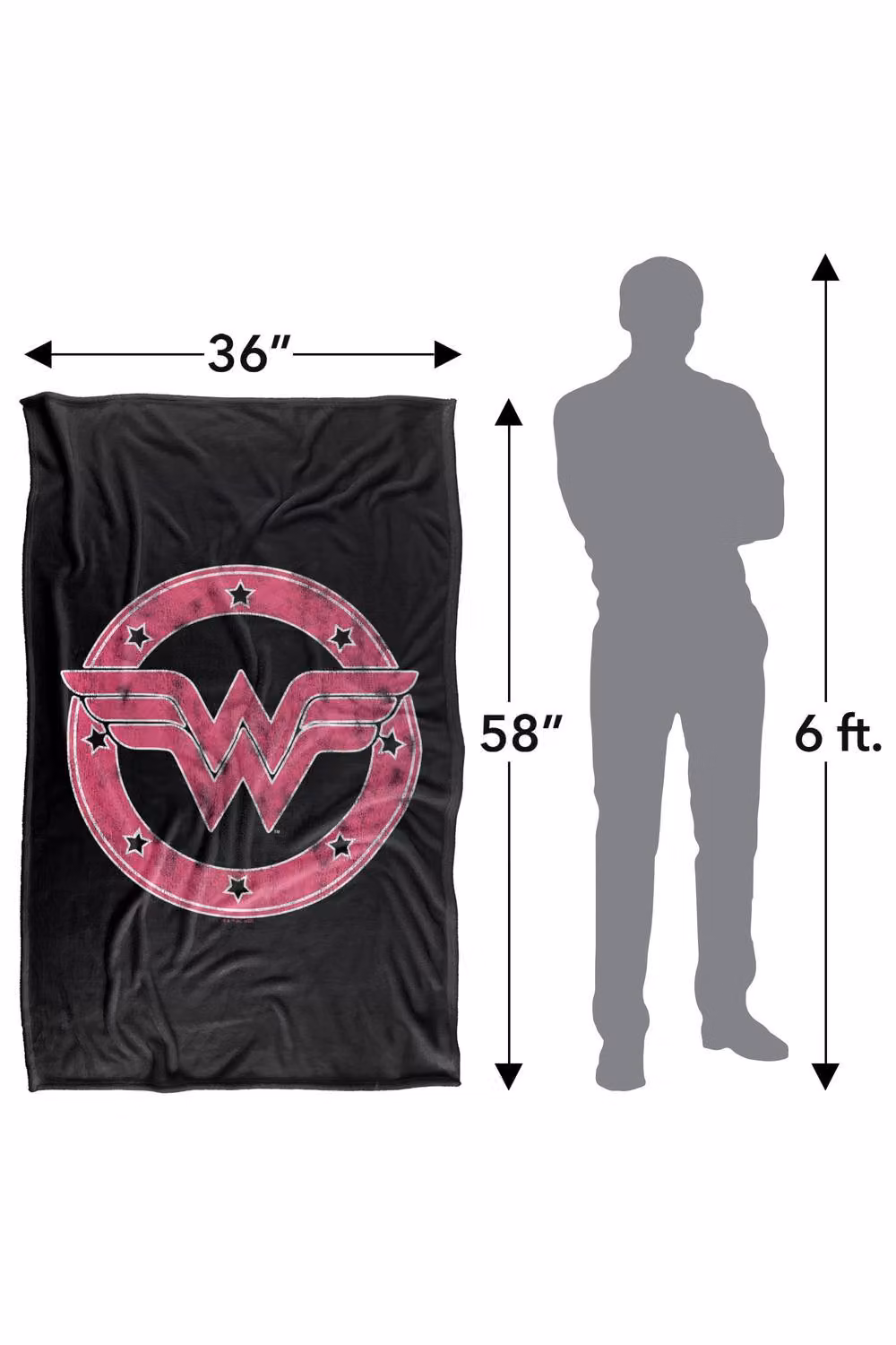 LOGOVISION Wonder Woman Emblem 1 Super Soft Silky Touch Fleece Throw Blanket, Multicolour, W: 127.0 cm, D: 152.4 cm – 8