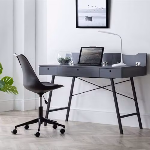 Julian Bowen Erika Ergonomic Office Chair in Black with Synthetic Leather and Metal Frame – 2