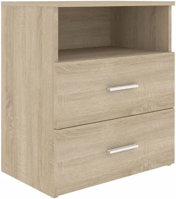 Berkfield Home Bed Cabinet in Sonoma Light Oak, W: 50 cm, D: 32 cm, H: 60 cm