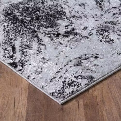 Desire Rugs Serenity Modern Abstract Hallway Runner Rug in Black, W: 60 cm, L: 220 cm – 2