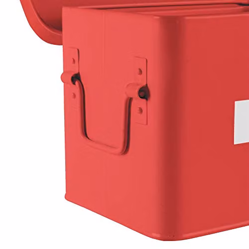 Harbour Housewares Vintage Metal First Aid Box in Red and White with Handles – 2