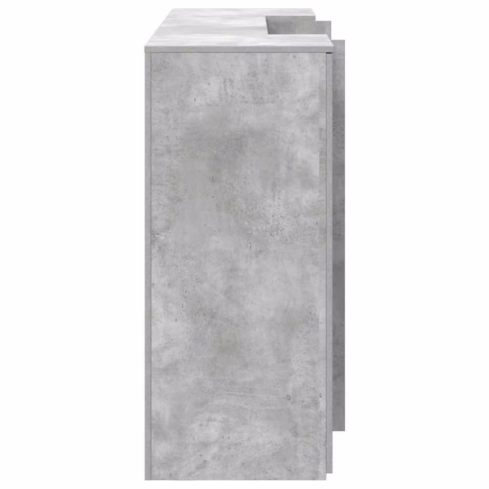 Berkfield Home Reception Desk in Concrete Grey, W/D/H: 200 x 50 x 103.5 cm – 2