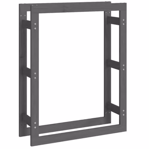 vidaXL Grey Solid Pine Wood Firewood Rack, W/D/H: 80 x 25 x 100 cm – 2
