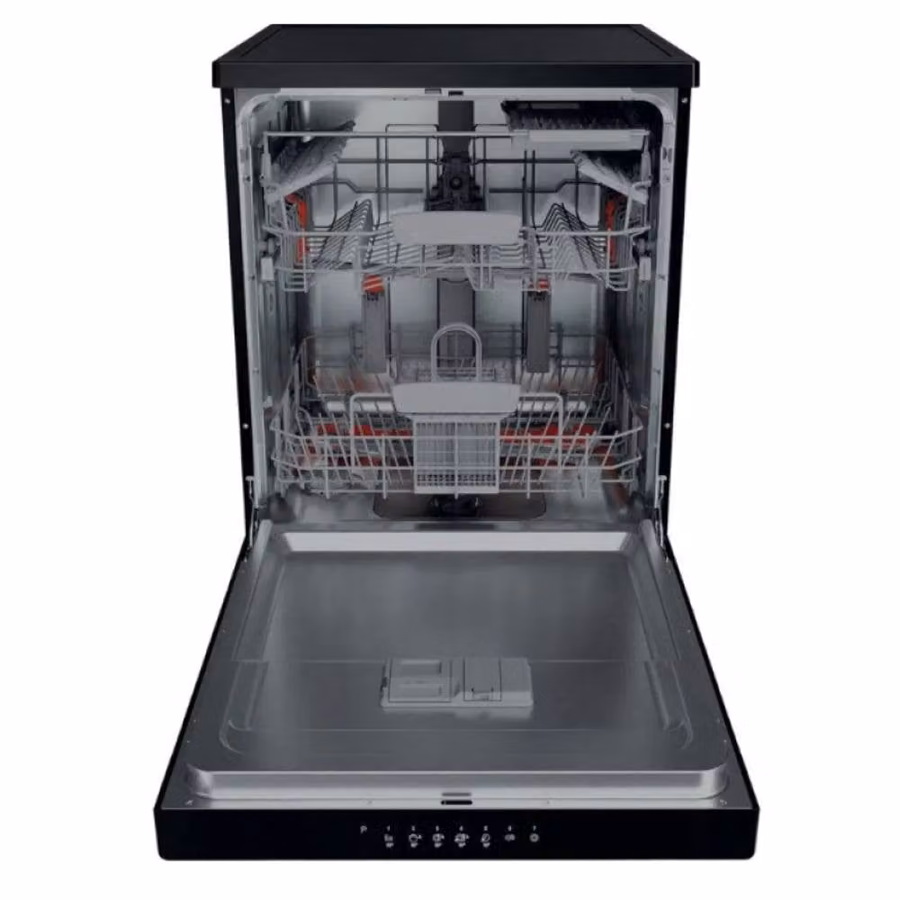 Hotpoint HFC 3C26 WC B UK Black Freestanding Dishwasher with Automatic Door Opening and Quick Program – 4