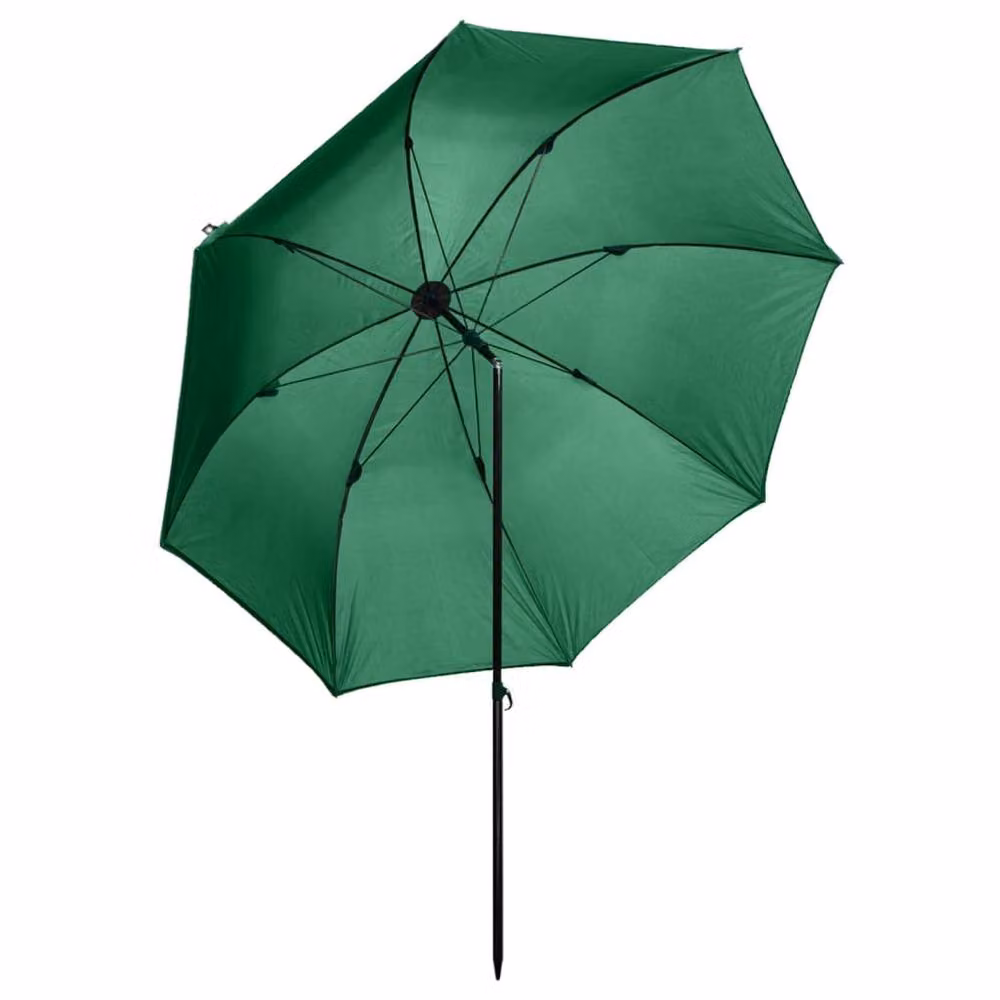 Berkfield Home Fishing Umbrella in Green, W: 240 cm, D: 210 cm – 2