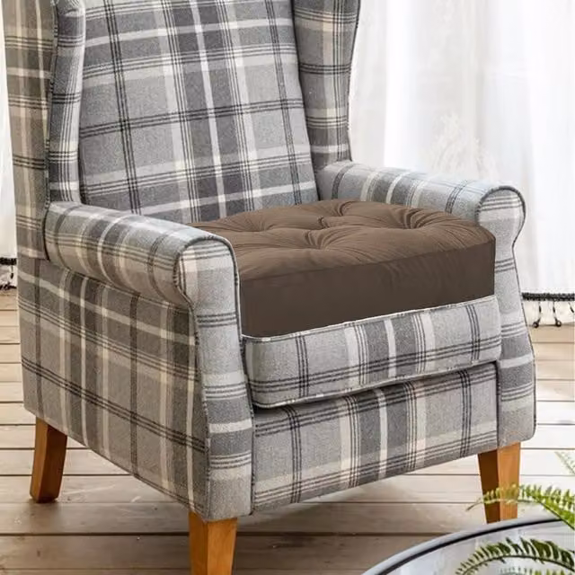 Roseley Rectangular Velvet Booster in Brown
