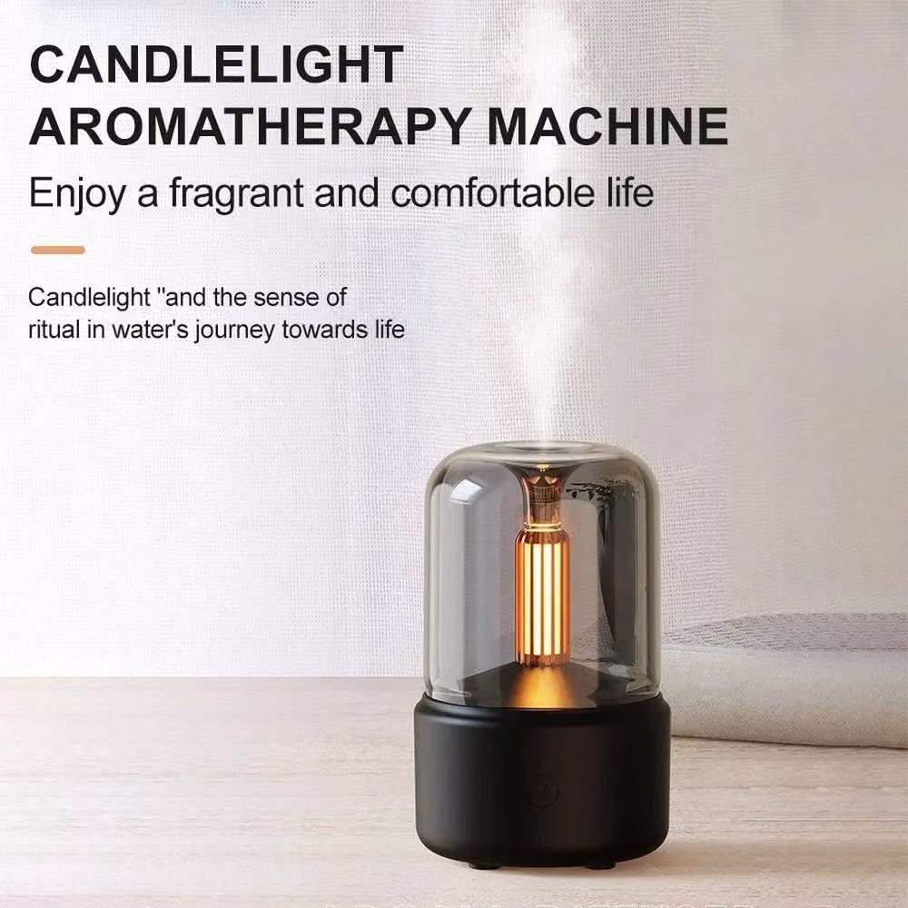 FLAVORA Quiet Aroma Diffuser with Warm Light in Black – 4