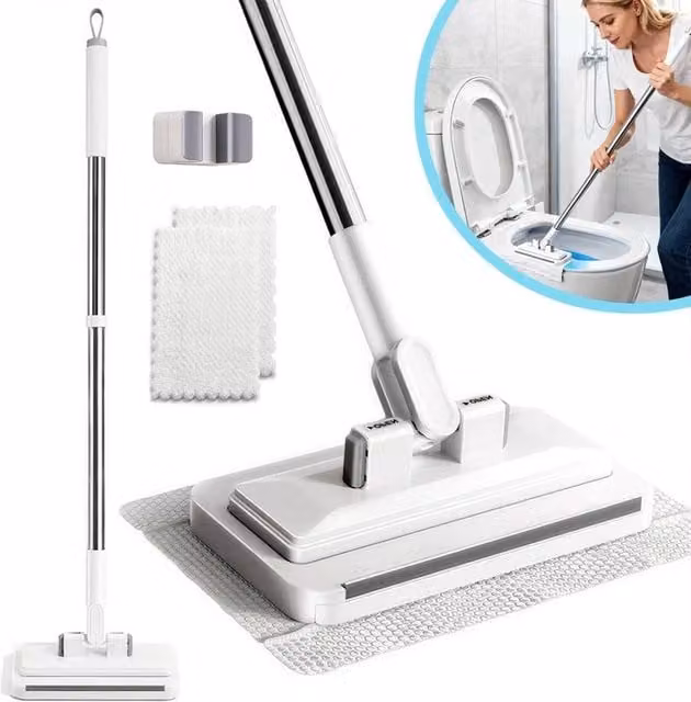 VOGREX Mini Snap Grip White Metal Wall Mountable Dust Mop – 1