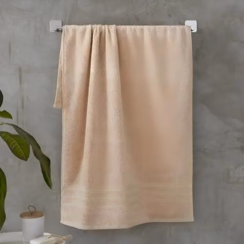Catherine Lansfield Cotton Bath Towel in Beige/Sand, W/H: 70 x 120 cm – 2