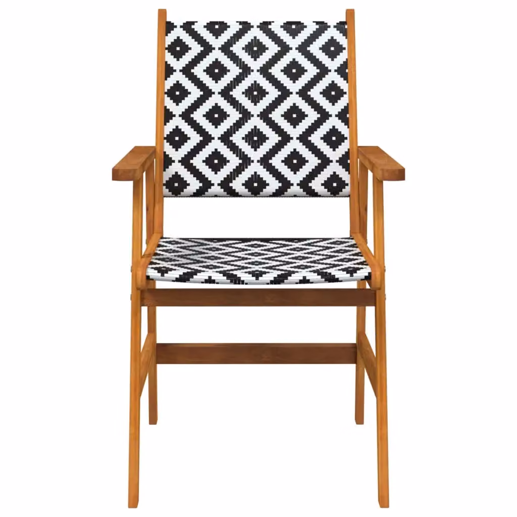 Berkfield Home Set of 6 Brown Solid Acacia Wood Garden Chairs – 2
