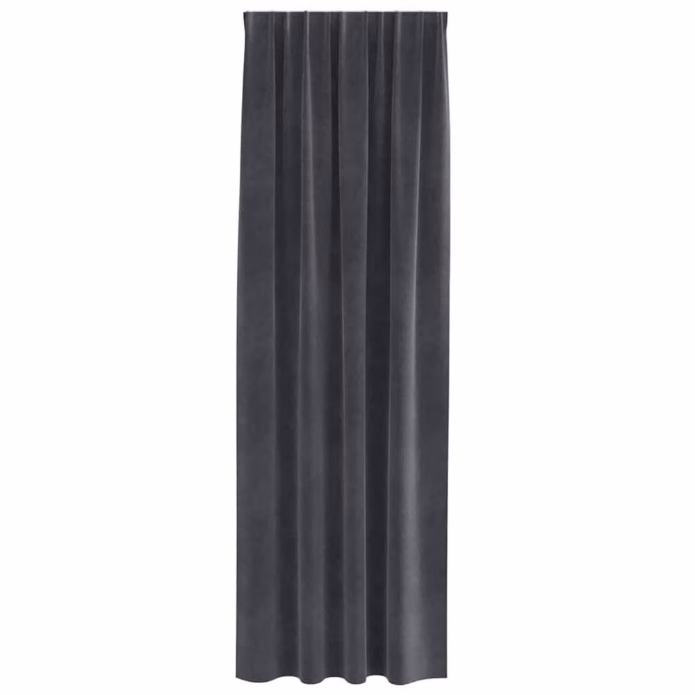 Berkfield Home Blackout Velvet Curtains, 2 Pack, Grey, W: 140 cm, H: 225 cm – 4