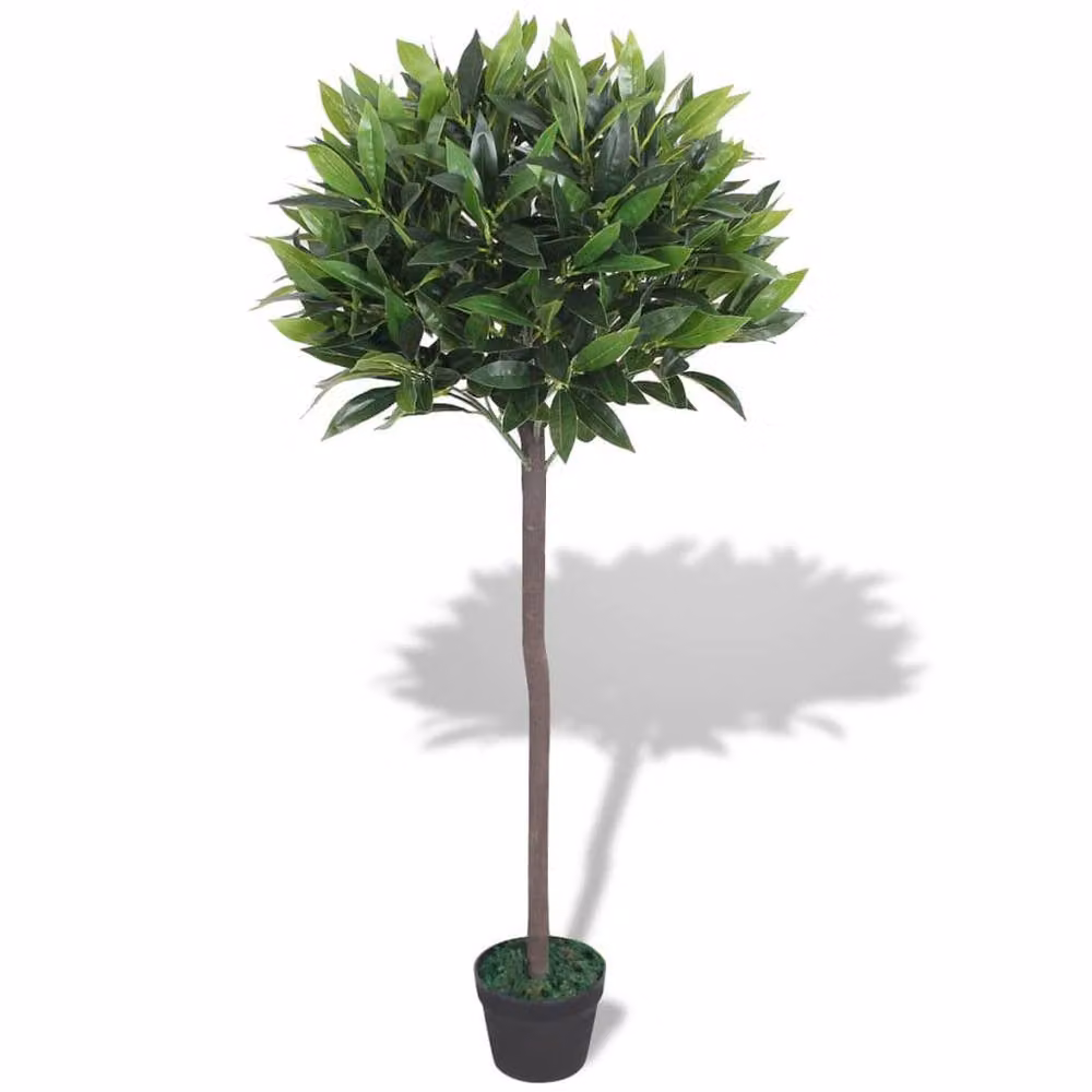 Berkfield Home Artificial Bay Tree Plant in Green with Pot, Height: 125 cm – 2