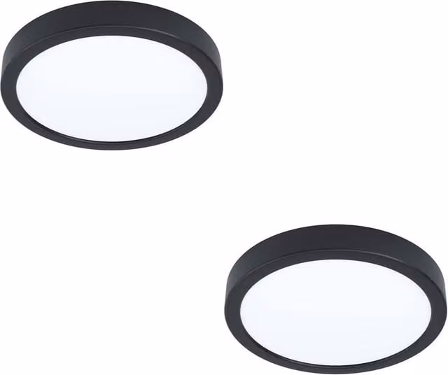Loops 2 Pack Round Black LED Ceiling Lights for Modern Indoor Spaces – 1