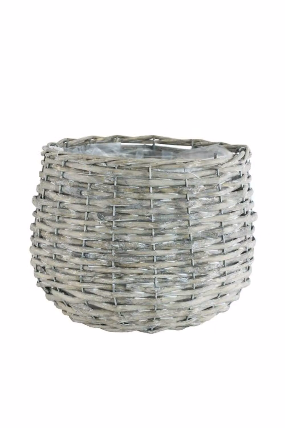 KDMD Grey Open Weave Wicker Basket 2 Pack, Diameter: 18 cm – 2
