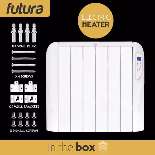 Futura 1500W White Wall Mounted Convector Electric Panel Heater with Timer and Frost Protection – 7