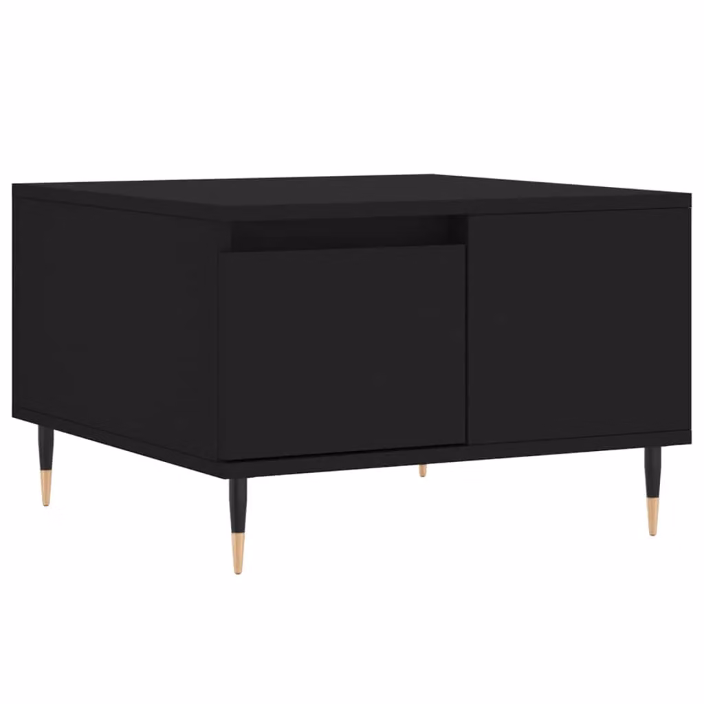 Berkfield Home Modern Square Coffee Table in Black, W/D/H: 55 x 55 x 36.5 cm – 2
