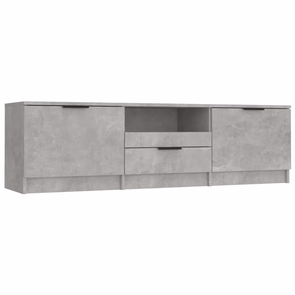 Berkfield Home Modern TV Cabinet in Concrete Grey, W/D/H: 140 x 35 x 40 cm – 2