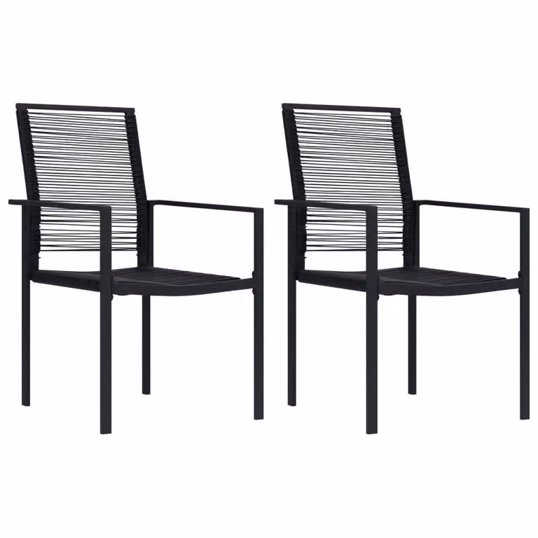 Berkfield Home 3 Piece Modern Garden Dining Set in Black