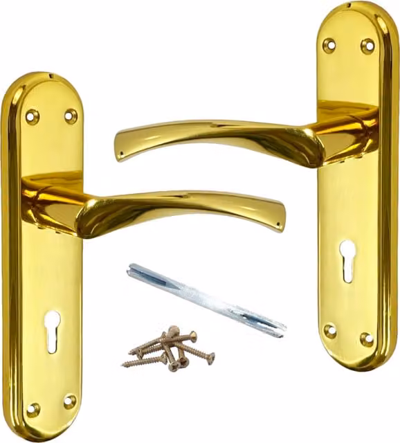 Betley Butterfly Gold Plate Door Handles