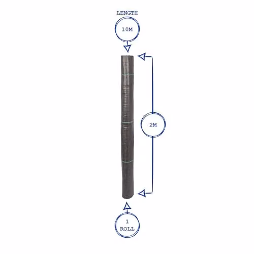Harbour Housewares Black Heavy Duty Weed Control Membrane for Ornamental and Vegetable Gardens – 5