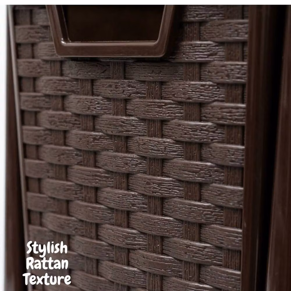 Kelvenix 4 Tier Choco Brown Rattan Plastic Storage Drawers Unit – 3