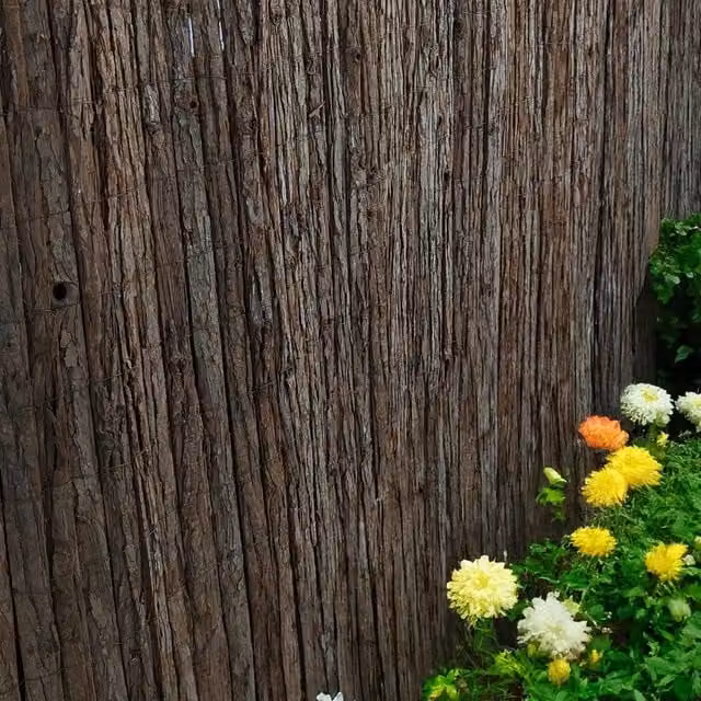 Woven Wood Premium Bark Fencing Screening Roll, Brown, W: 400 cm, H: 100 cm