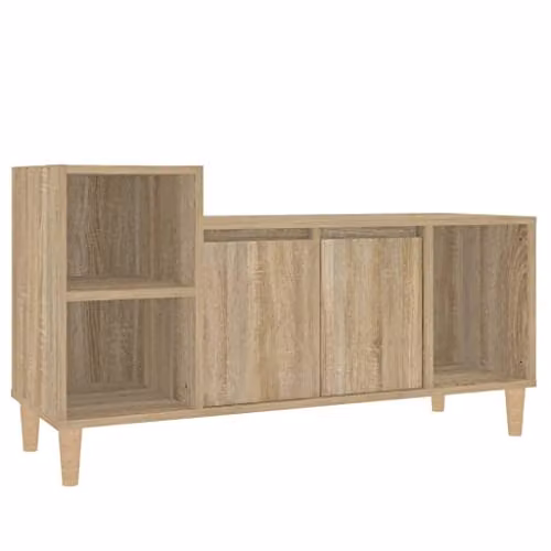 vidaXL Modern TV Cabinet in Brown, W/D/H: 100 x 35 x 55 cm – 1
