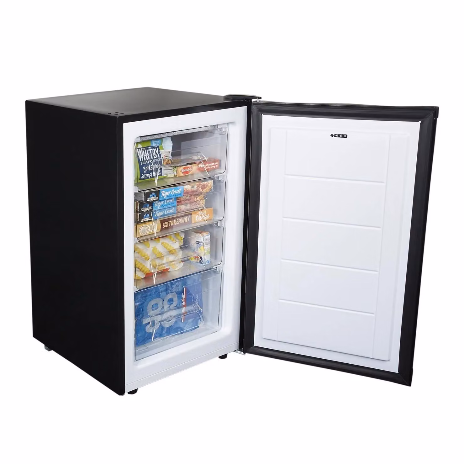 SIA UCF50BL Black Freestanding Under Counter Freezer, 80L Capacity, Reversible Door – 2