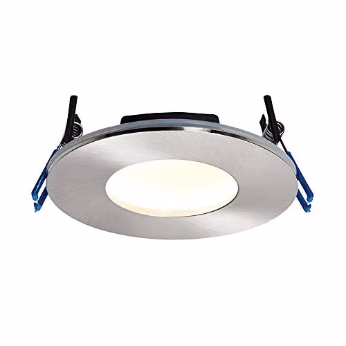 Netlighting Orbitalplus IP65 Warm White Recessed LED Bathroom Downlight in Grey