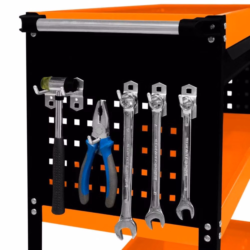 Monstershop T-Mech Lockable Tool Storage Trolley in Orange, Steel – 5