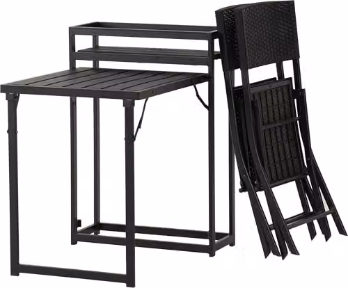 Seconique Foldaway 1+2 Garden Set in Black – 4