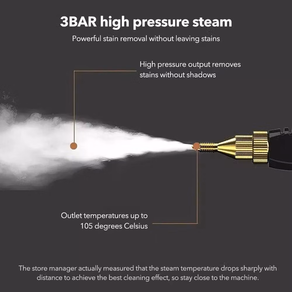 FLAVORA Handheld Steam Cleaner 3800W with 6 Adjustment Settings in Orange – 2