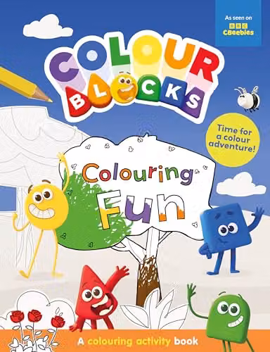Colourblocks Colouring Fun Activity Book by Sweet Cherry Publishing for Preschool Children Ages 3-6, Multicolour