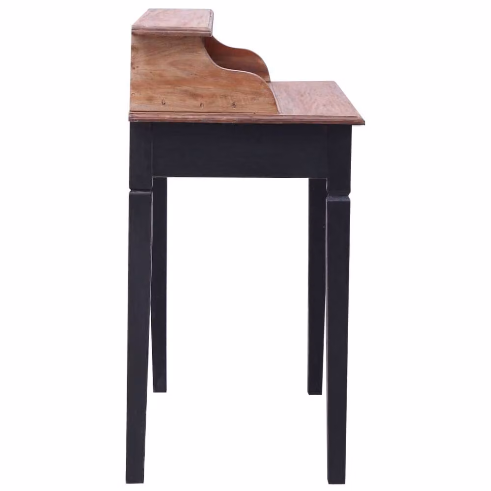 Berkfield Home Writing Desk in Brown Solid Reclaimed Teak Wood, W/D/H: 90 x 50 x 101 cm – 3