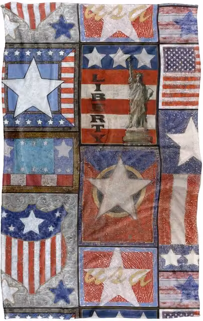 JQ Licensing Patriotic Pattern Silky Touch Super Soft Fleece Throw Blanket, Multicolour, W/D/H: 91 x 147 cm – 4