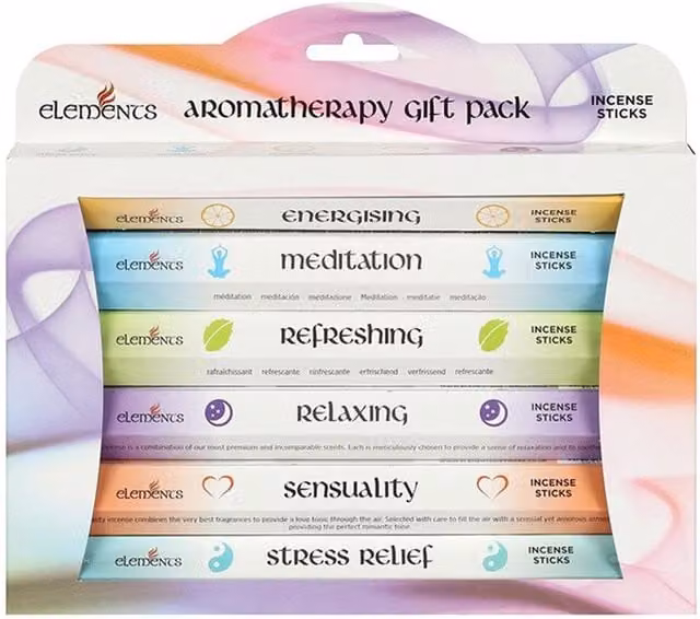 Elements Aromatherapy Incense Stick Gift Pack Display Box in Multicolour