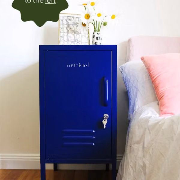 Mustard Made The Shorty To The Left Wall Mounted Metal Cabinet in Navy Blue, W/D/H: 72 x 35 x 46 cm – 2
