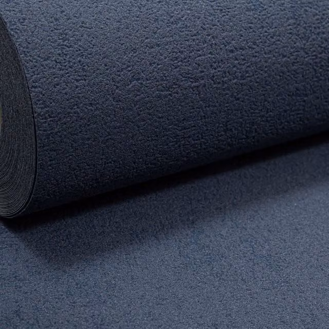 Rasch Plain Glam Soft Matt Textured Wallpaper in Blue and Grey