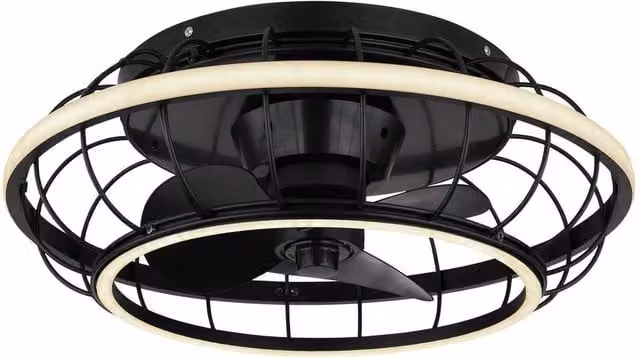 Netlighting Linay LED Ceiling Fan in Matt Black with Remote Control, Dimmable Timer and CCT – 1