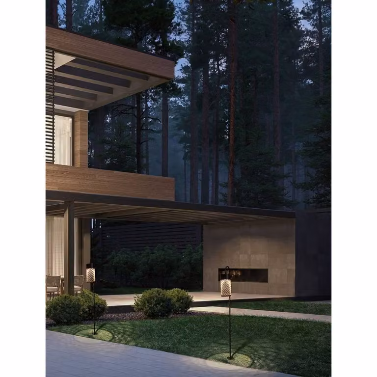 Netlighting Motley Outdoor LED Bollard, Black, Height: 100 cm