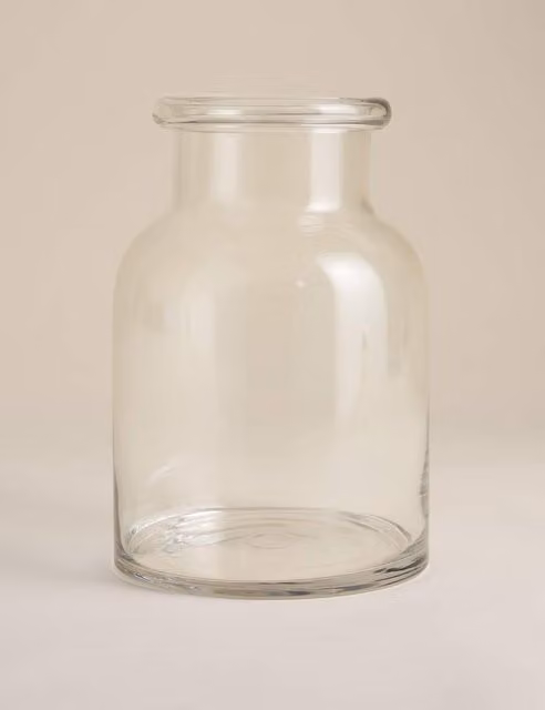 M&S Large Apothecary Glass Vase in Transparent Clear