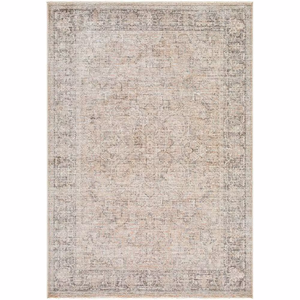 Livabliss Galey Alix Maria Elena III Vintage Brown and Blue Traditional Fringe Living Room Rug, W/D/H: 120 x 66 x 1 cm – 2