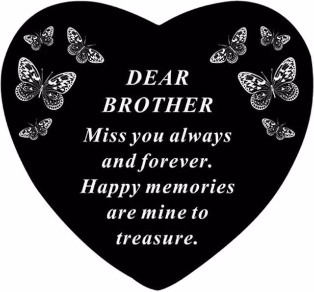 David Fischhoff Black and White Butterfly Heart Graveside Memorial Plaque Ornament – 2