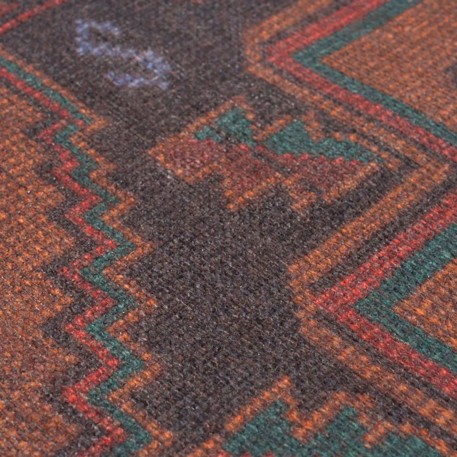Kukoon Burgundy Ethnic Indoor Doormat, Non-Slip and Machine Washable, W: 80 cm, D: 150 cm
