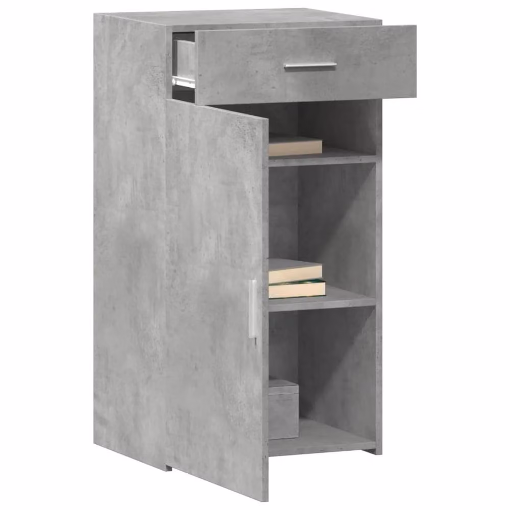 Berkfield Home Sideboard in Concrete Grey, MDF, W: 50 cm, D: 42.5 cm, H: 93 cm – 2